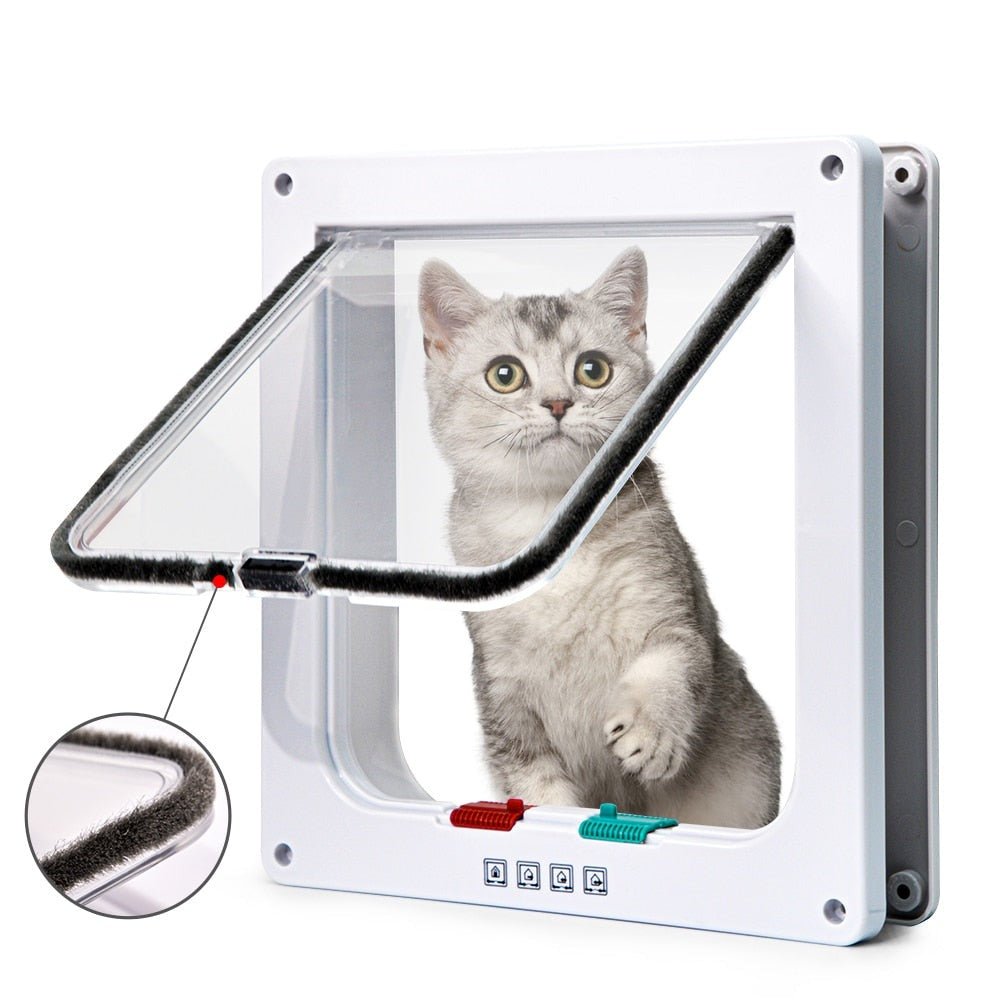 Falttür mit Katzenklappe und optimaler Haussicherheit