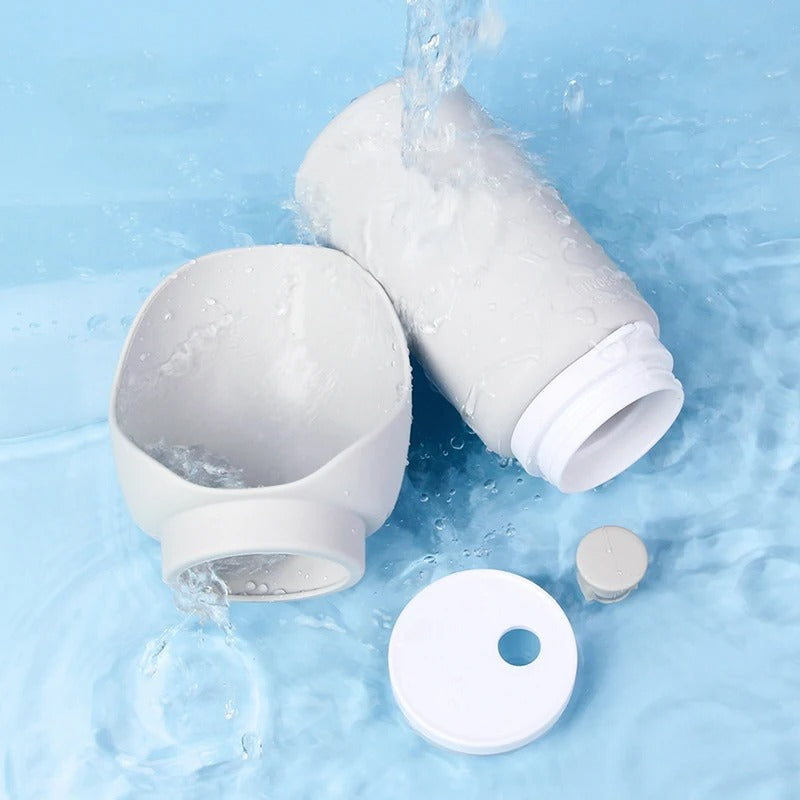 Umweltfreundliche und praktische faltbare Wasserflasche für unterwegs