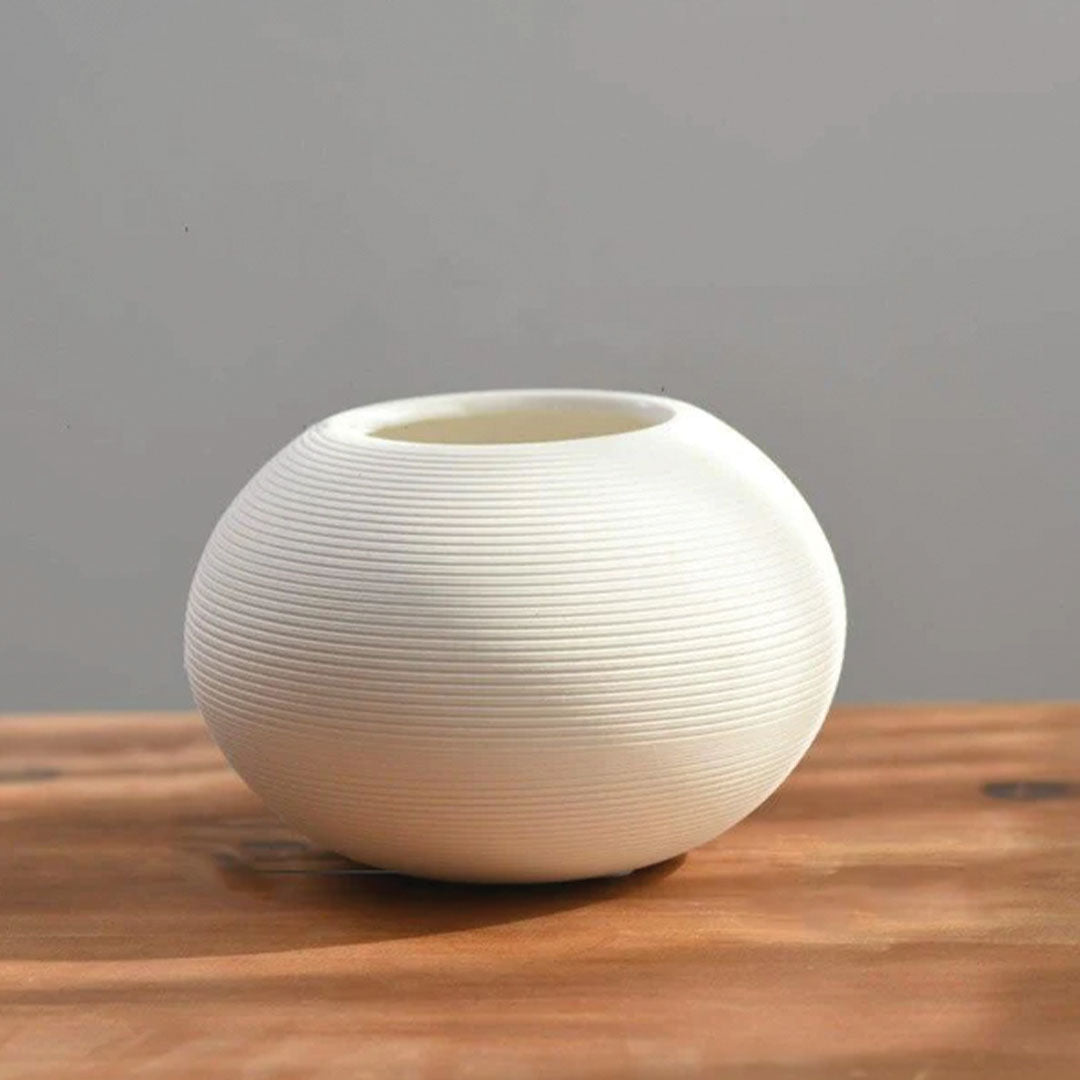 Handgemachte Keramikvase Blanche