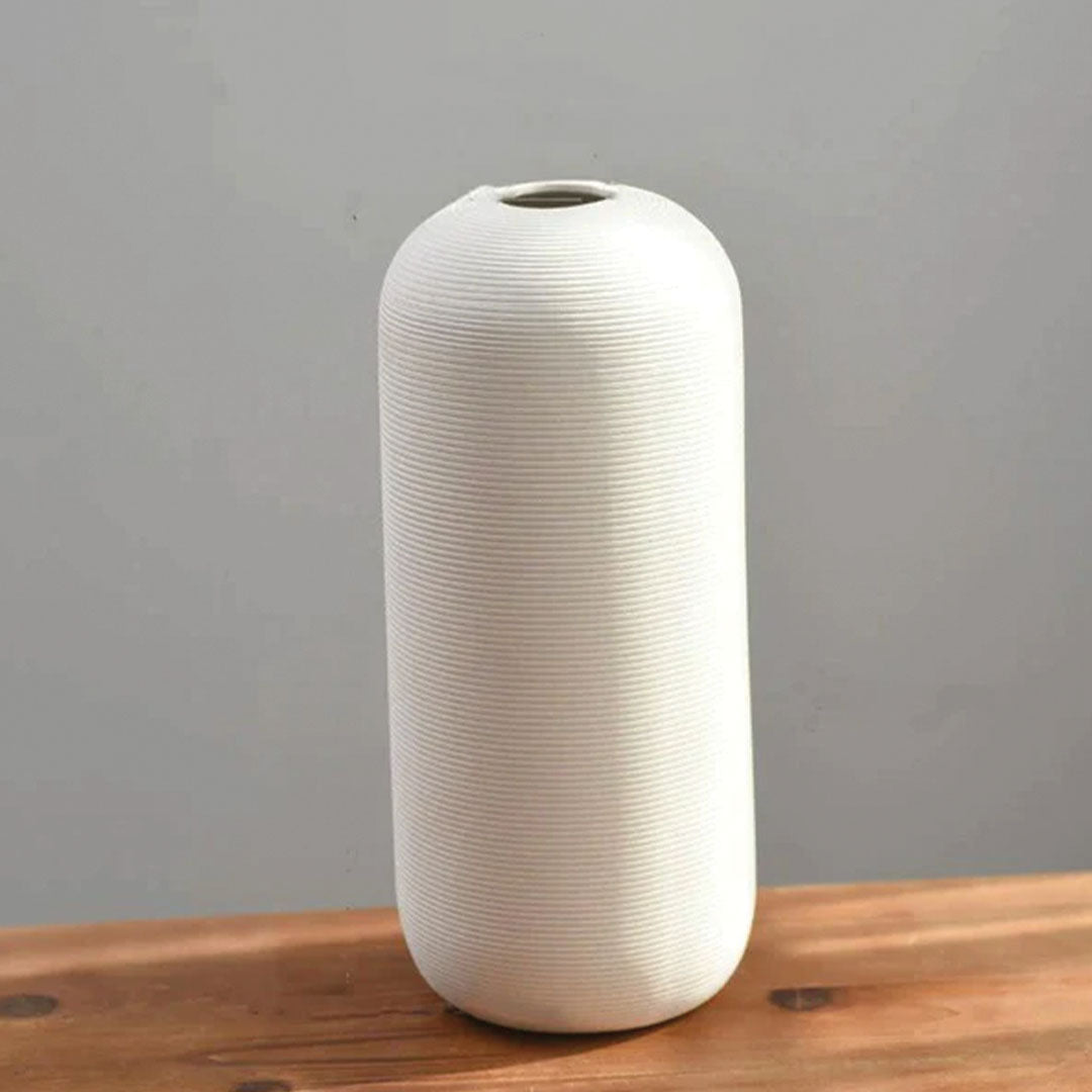 Handgemachte Keramikvase Blanche