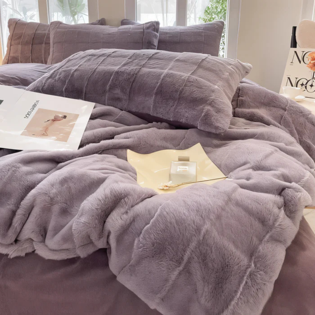 Ultimativer Komfort: Luxusweicher Fleece-Bettbezug 155x220 für warme und gemütliche Nächte das ganze Jahr über