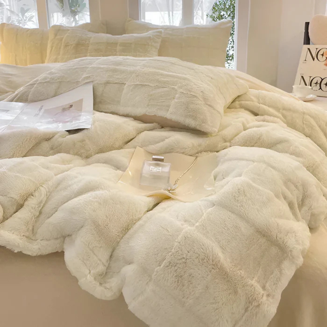 Ultimativer Komfort: Luxusweicher Fleece-Bettbezug 155x220 für warme und gemütliche Nächte das ganze Jahr über