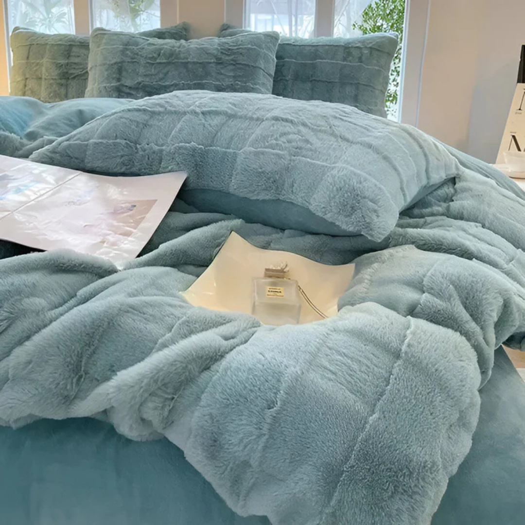 Ultimativer Komfort: Luxusweicher Fleece-Bettbezug 155x220 für warme und gemütliche Nächte das ganze Jahr über