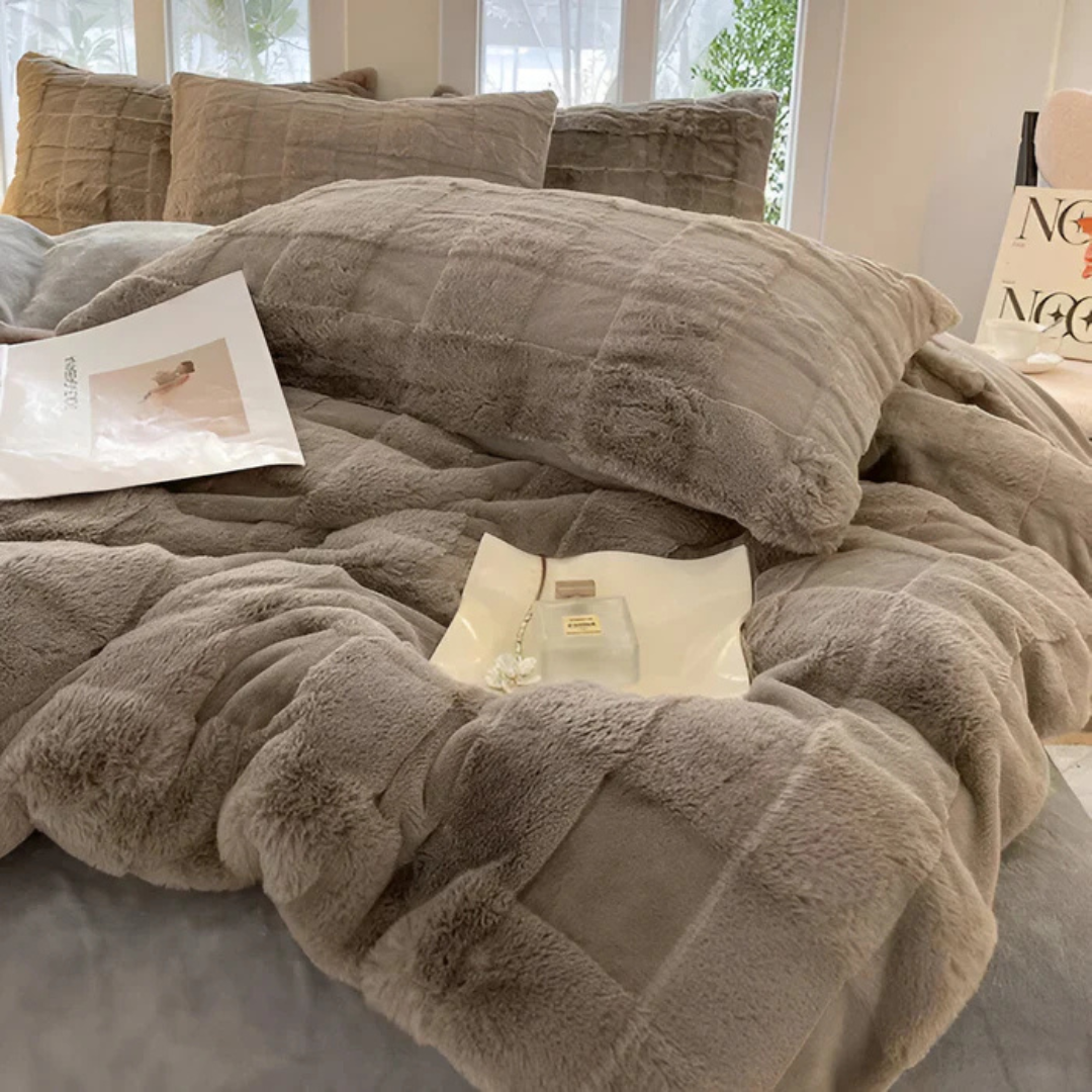 Ultimativer Komfort: Luxusweicher Fleece-Bettbezug 155x220 für warme und gemütliche Nächte das ganze Jahr über