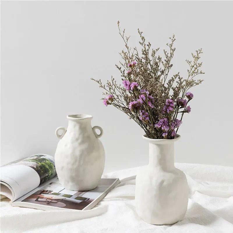 Handgemachte weiße Keramikvase