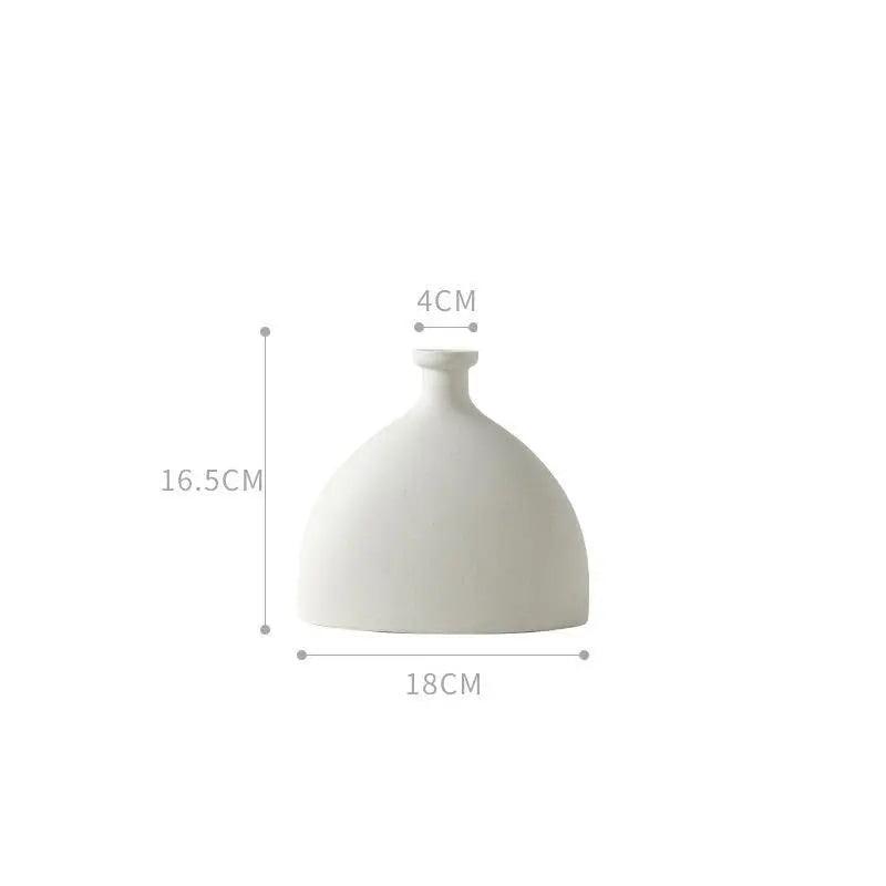 Handgemachte weiße Keramikvase