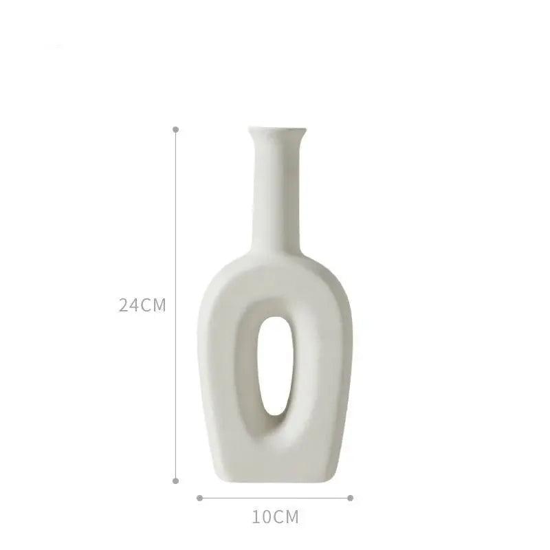 Handgemachte weiße Keramikvase