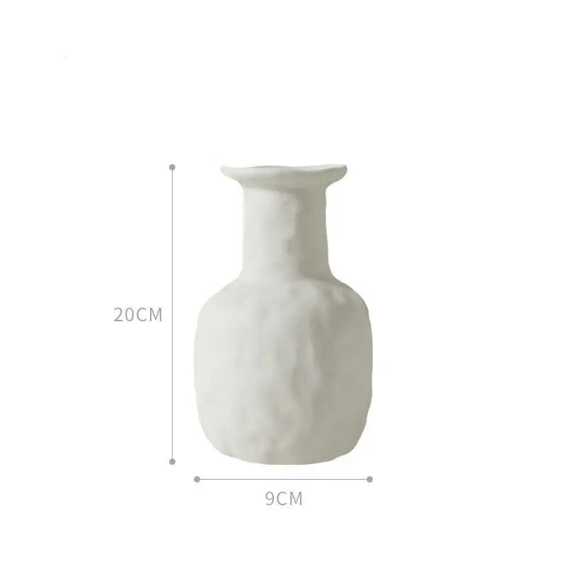 Handgemachte weiße Keramikvase