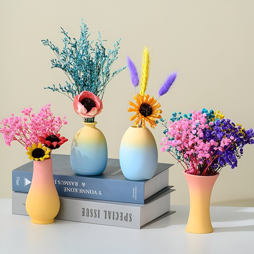 Isandria - Stilvolle Keramikvase in eleganten Macaron-Farben