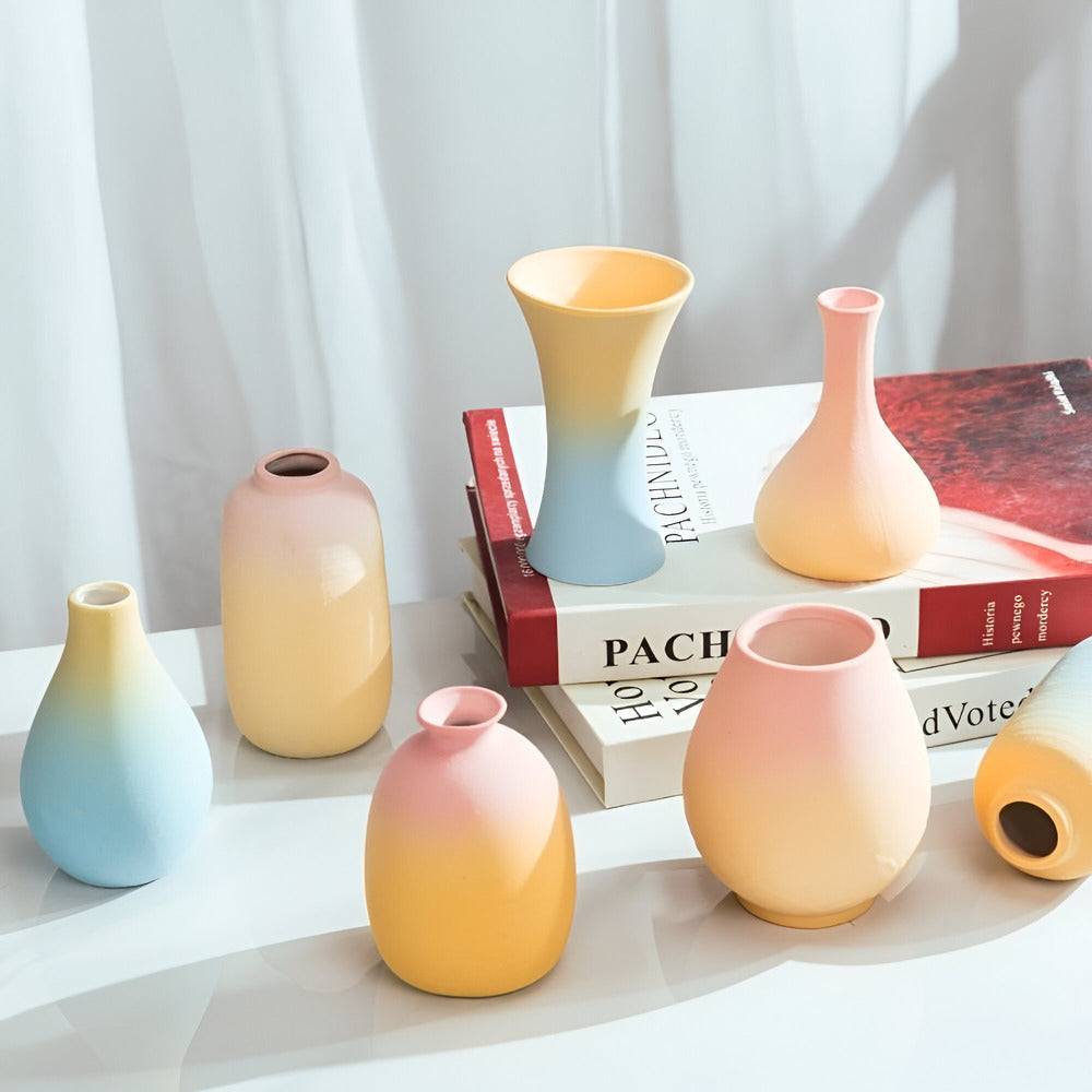 Isandria - Stilvolle Keramikvase in eleganten Macaron-Farben