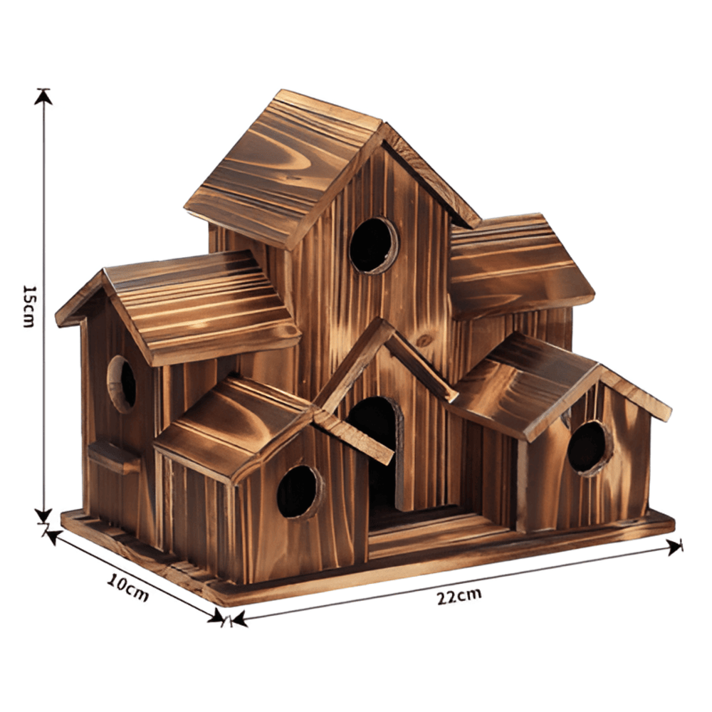 Sylion - Elegantes Holz-Vogelhaus für Außenbereich und Garten