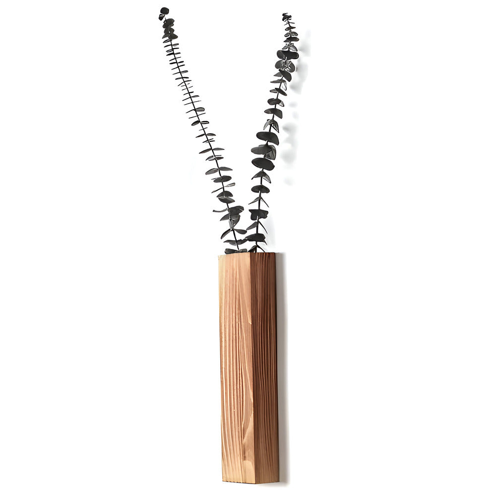 Nysaelle Holz Wandvase - Elegantes Rechteckiges Pflanzenregal 30 cm für Stilvolle Garten- oder Innendekoration