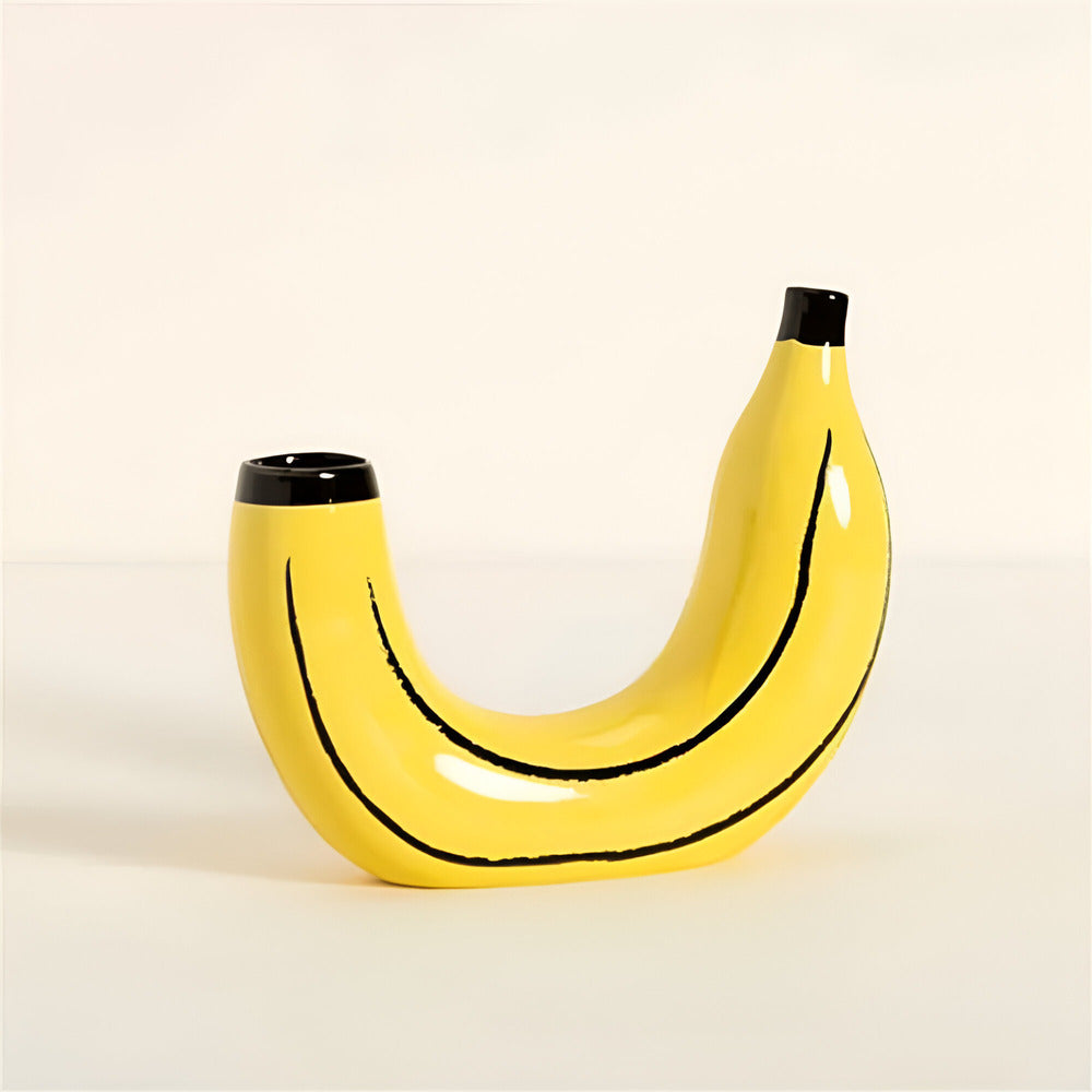 Seralith - Einzigartige moderne dekorative bananenförmige Vase für stilvolle Innenräume