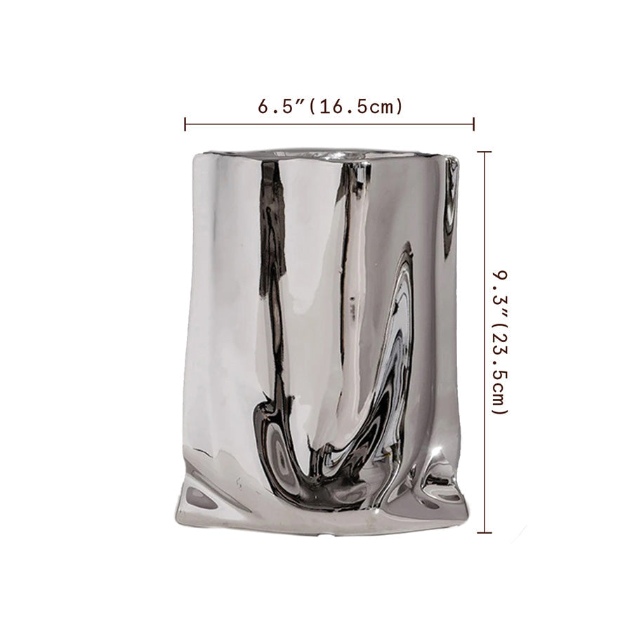 Elegante gefaltete Blumenvase | Perfekte zeitgenössische Dekoration für alle Ihre Räume
