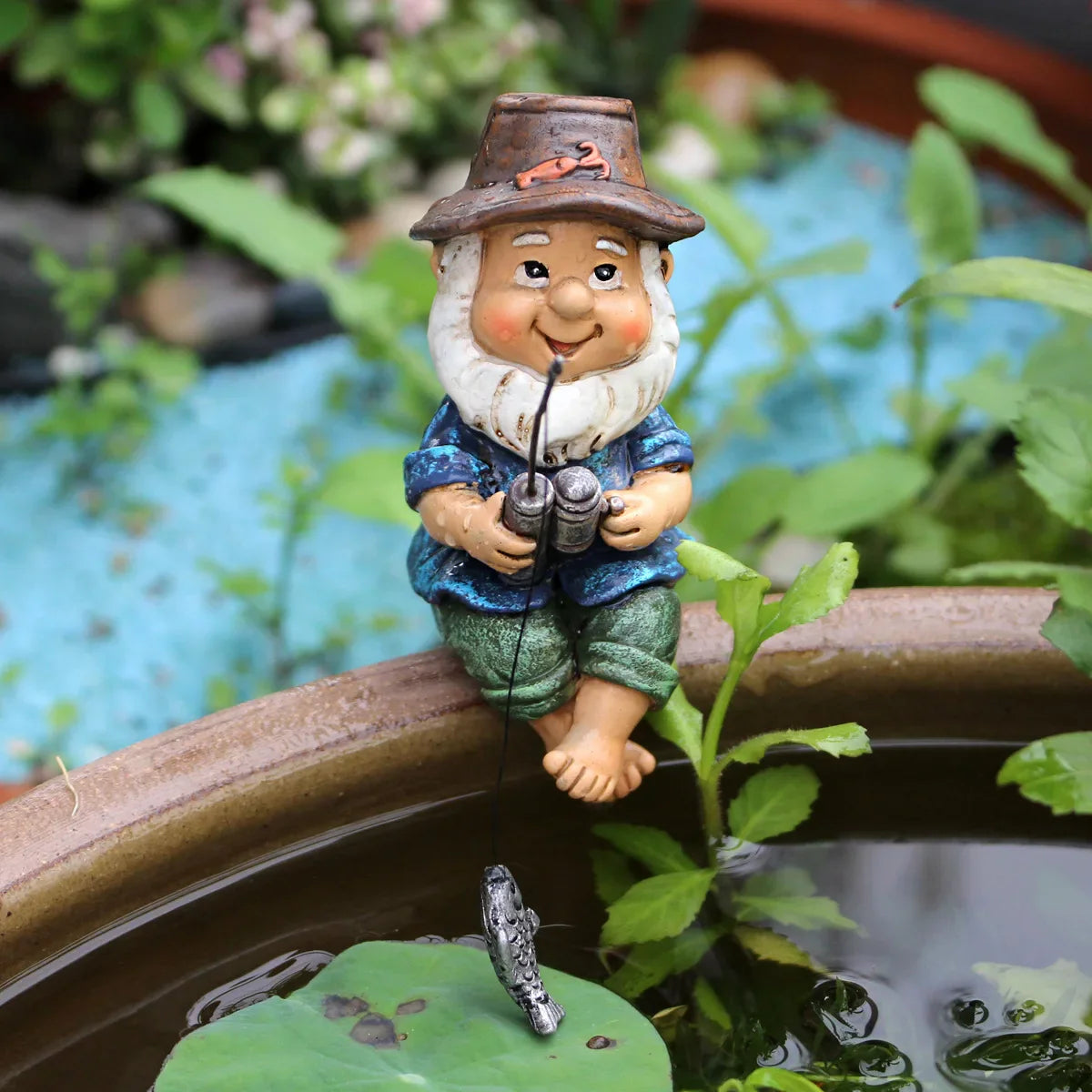 Thalia Verschwindender Gartenzwerg Harzfigur - Perfekt für Schreibtisch- und Tischdekoration