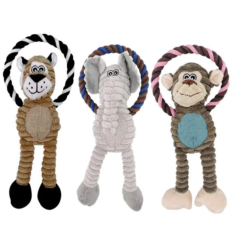 Luxus Plüsch Corduroy Hundespielzeug mit Quietscher für zusätzlichen Spaß