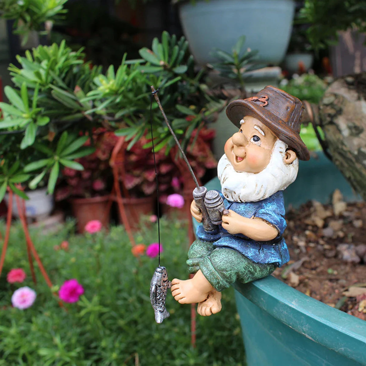 Thalia Verschwindender Gartenzwerg Harzfigur - Perfekt für Schreibtisch- und Tischdekoration