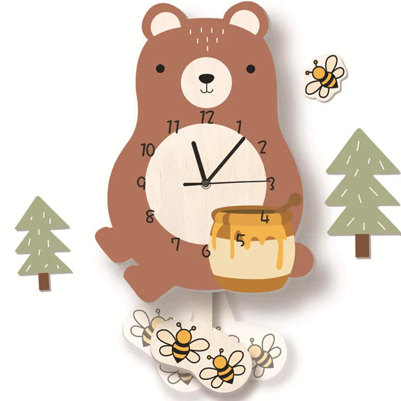 Brilvo - bezaubernde Tier-Wanduhr für Kinder