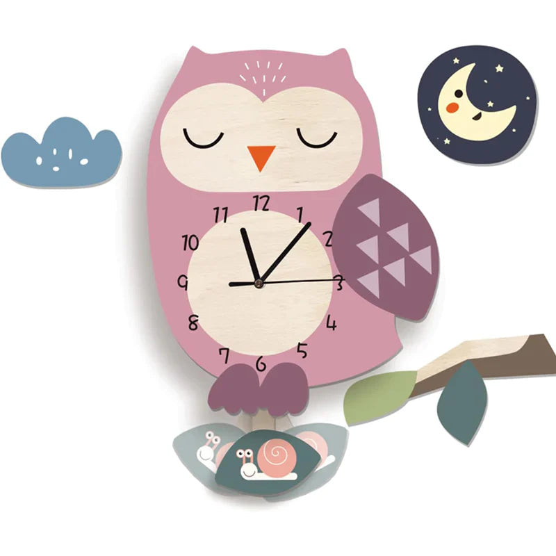 Brilvo - bezaubernde Tier-Wanduhr für Kinder