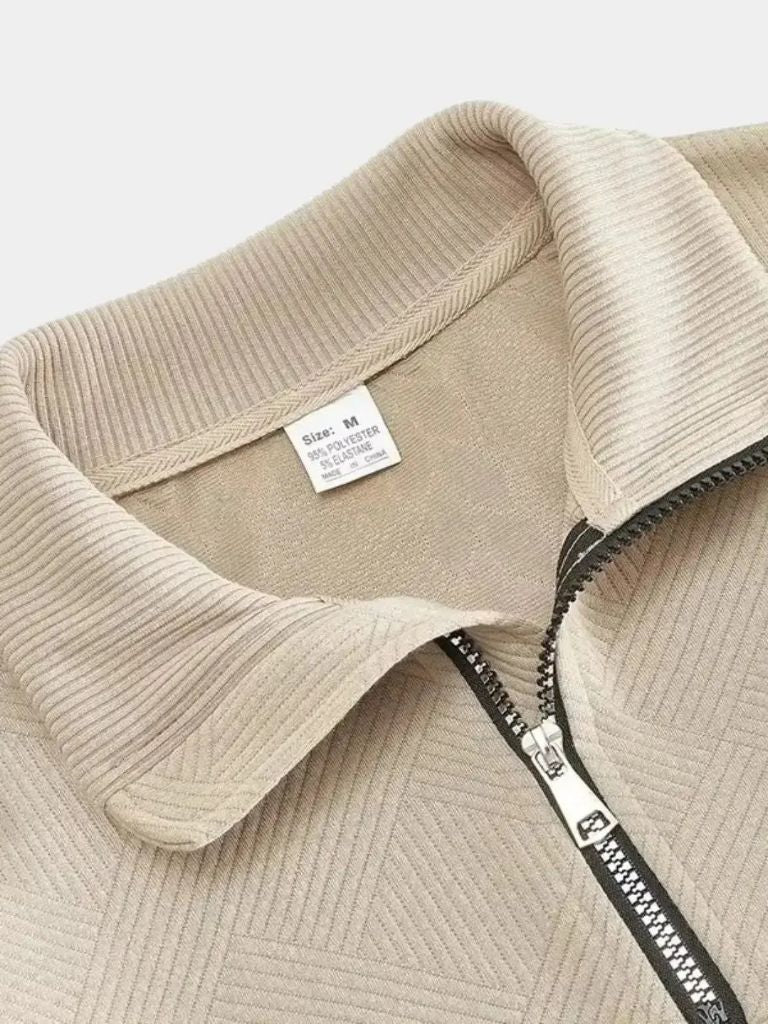 Dirk - Elegant Classic Quarter-Zip Pullover with Stylish Stand Collar