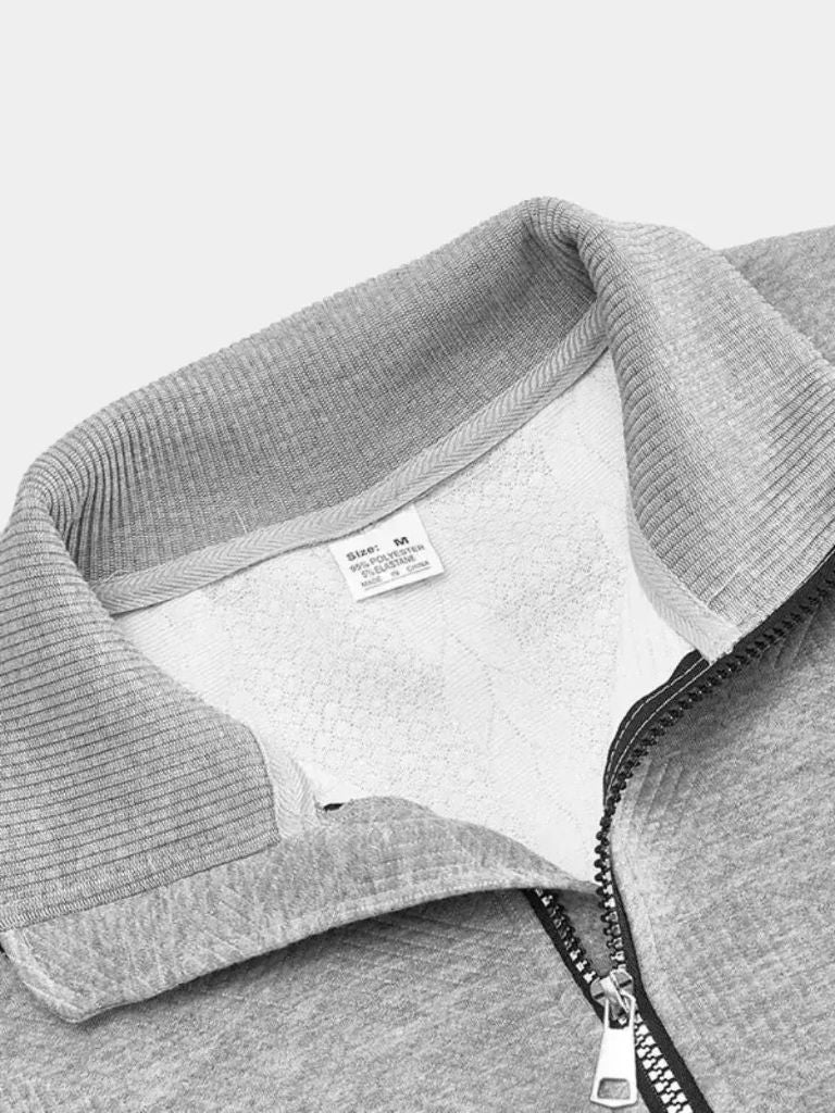 Dirk - Elegant Classic Quarter-Zip Pullover with Stylish Stand Collar