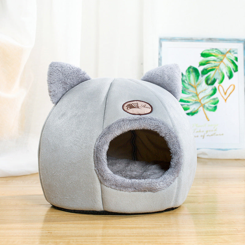 DeepSleep Gemütliche Höhlen-Katzenbett für ultimativen Komfort und Ruhe