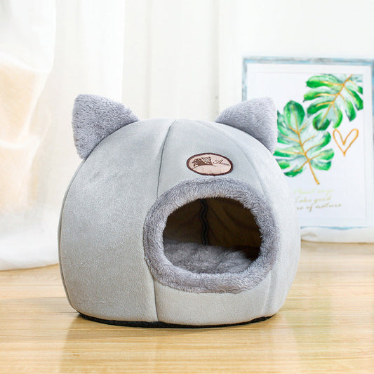 DeepSleep Gemütliche Höhlen-Katzenbett für ultimativen Komfort und Ruhe