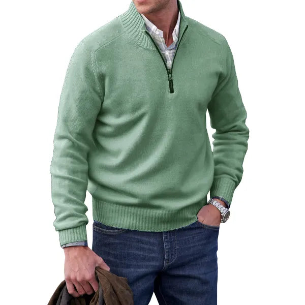 Thilo - Elegant Classic Cashmere Zip-up Sweater for Stylish Comfort