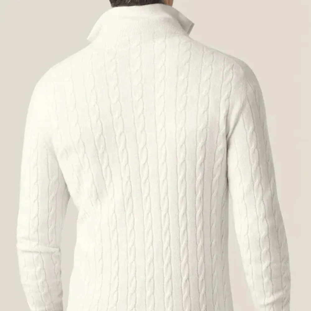 Marc – Stylish long-sleeve knitted sweater with practical zipper