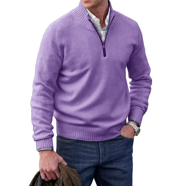 Thilo - Elegant Classic Cashmere Zip-up Sweater for Stylish Comfort