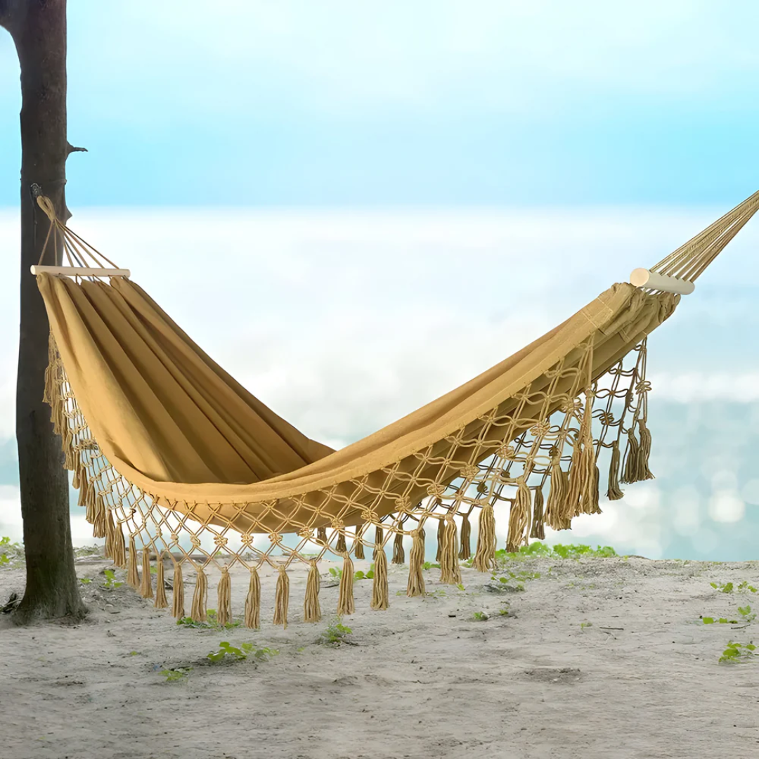 Velri - Luxuriöse Bequeme Boho Baumwoll-Hängematte für Ultimative Entspannung