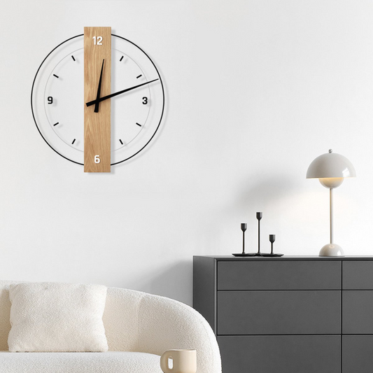 Aurra – Große leise Wanduhr für eine elegante Wohnzimmerdekoration