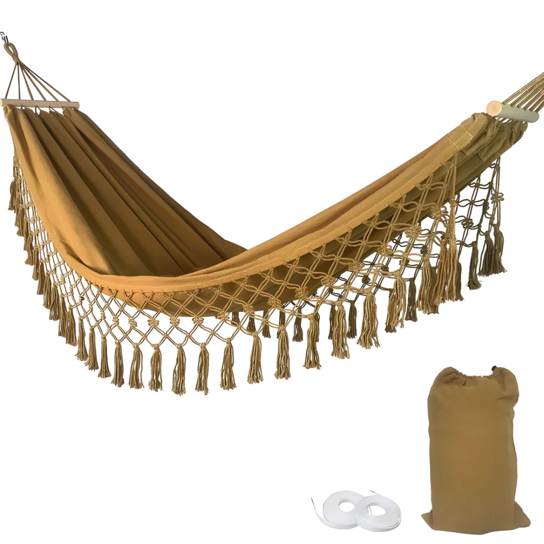 Velri - Luxuriöse Bequeme Boho Baumwoll-Hängematte für Ultimative Entspannung
