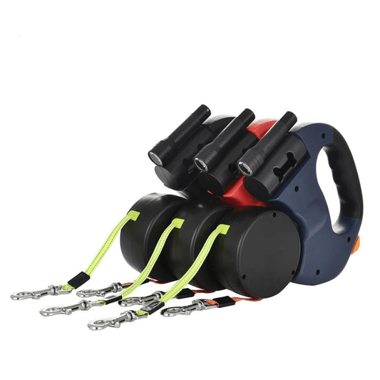 Doppelleine mit LED-Licht - Stark bis 30kg für sichere und stilvolle Ausflüge