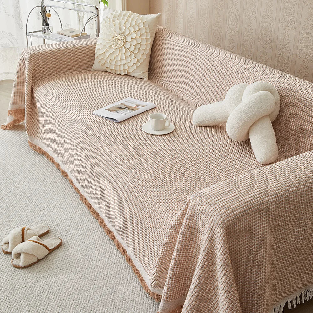 Elegante atmungsaktive Baumwollsofa-Abdeckung - langlebiger und trendiger Möbelschutz
