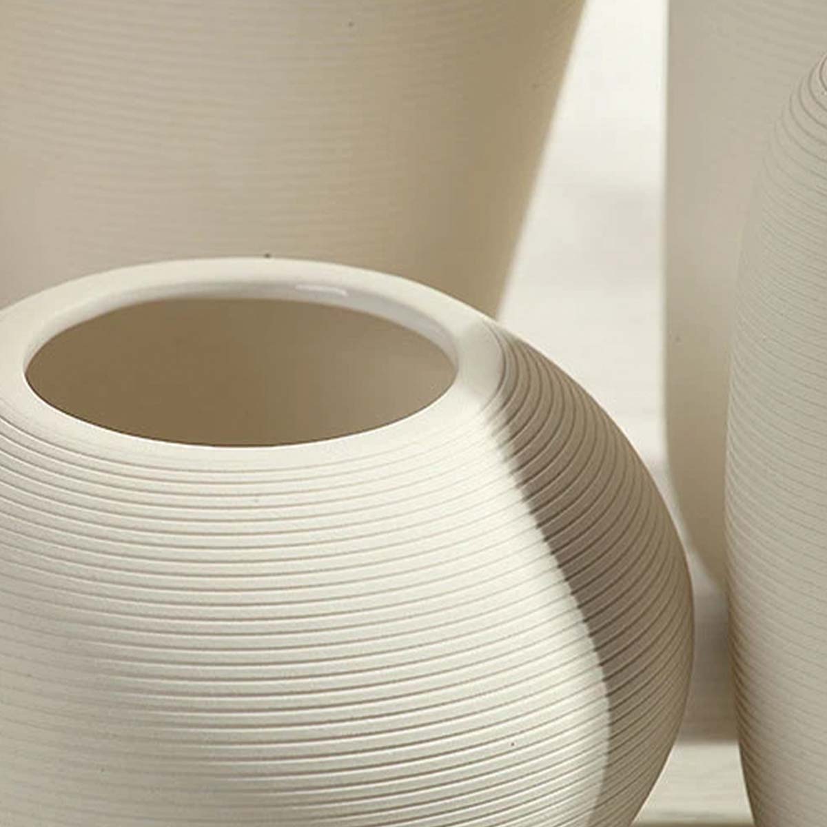 Handgemachte Keramikvase Blanche