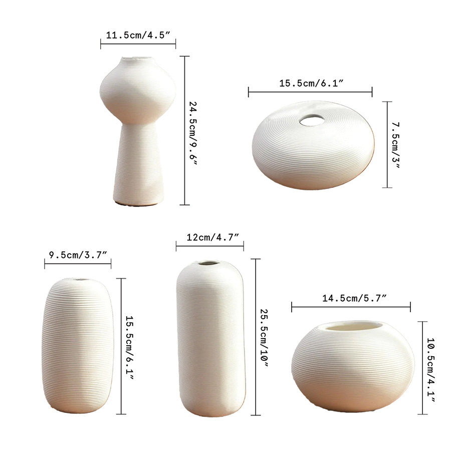 Handgemachte Keramikvase Blanche