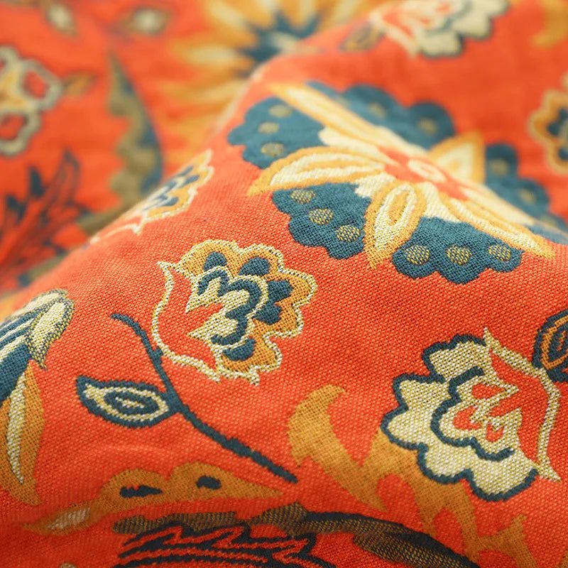 Stilvolle Boho Jacquard Plaid aus weicher Baumwolle - Perfekt für gemütliche Atmosphären