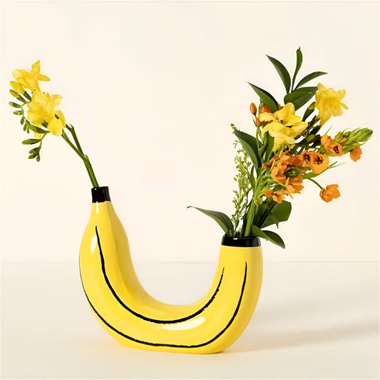 Seralith - Einzigartige moderne dekorative bananenförmige Vase für stilvolle Innenräume