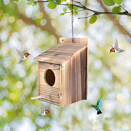 Virella - Nachhaltiges wetterfestes Vogelhaus aus Holz für Ihren Garten