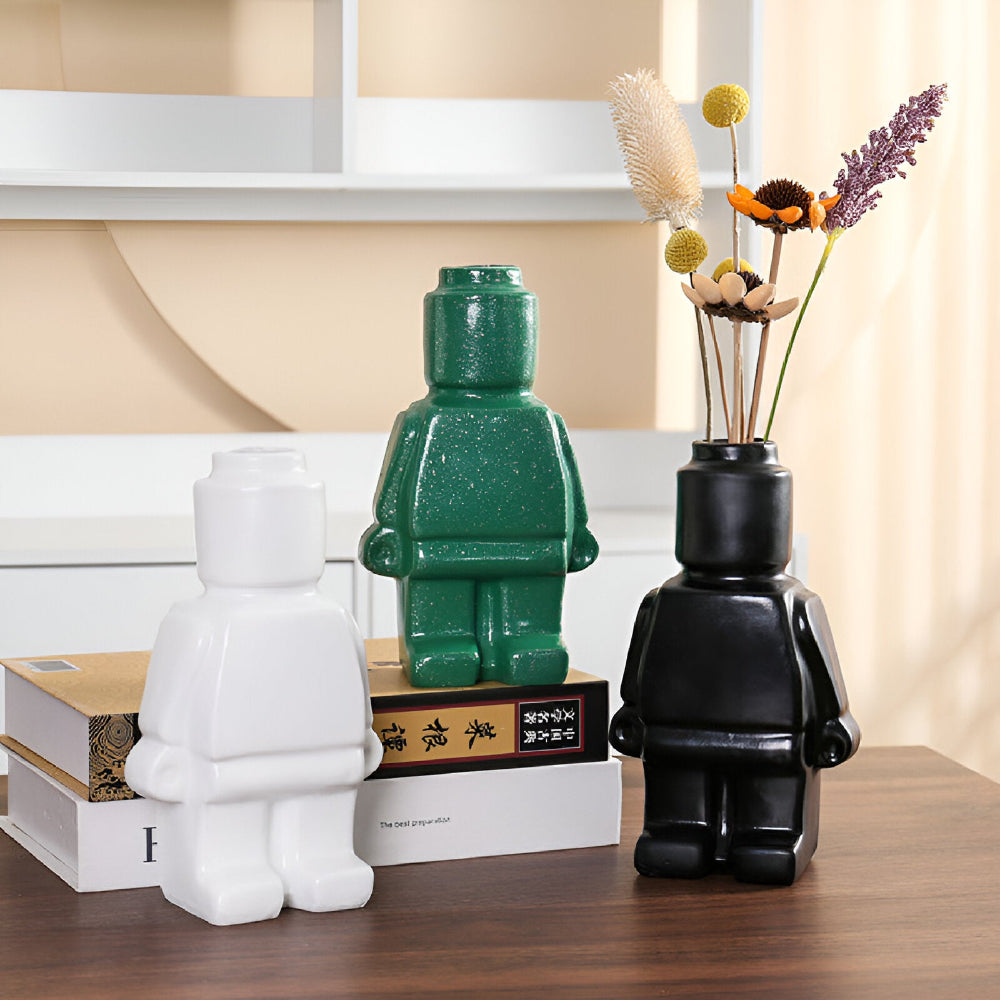 Larissa - Moderner Roboter-Design Geflochtener Blumentopf für eine Einzigartige Gartengestaltung