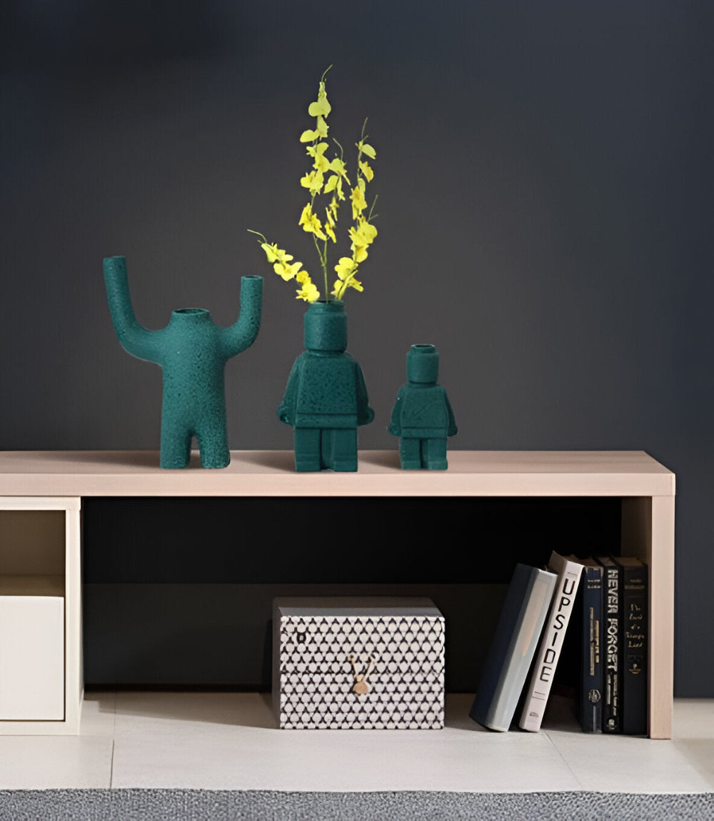 Larissa - Moderner Roboter-Design Geflochtener Blumentopf für eine Einzigartige Gartengestaltung