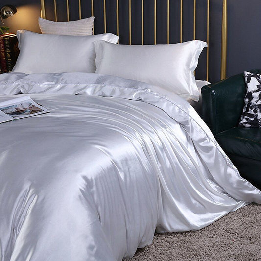 Elegantes Satin-Bettbezug-Set – Luxuriöse moderne Bettwäsche mit schickem Finish