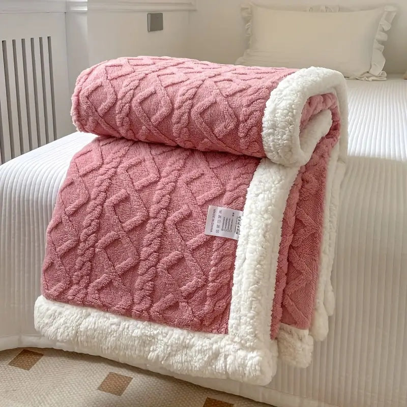 Weiche Sherpa-Fleece-Decke - Luxuriöser wendbarer Komforter für Wärme und Gemütlichkeit zu Hause und im Freien