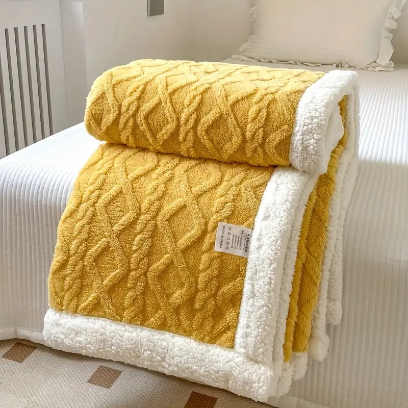 Weiche Sherpa-Fleece-Decke - Luxuriöser wendbarer Komforter für Wärme und Gemütlichkeit zu Hause und im Freien