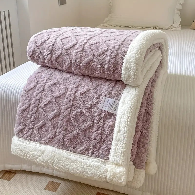 Weiche Sherpa-Fleece-Decke - Luxuriöser wendbarer Komforter für Wärme und Gemütlichkeit zu Hause und im Freien