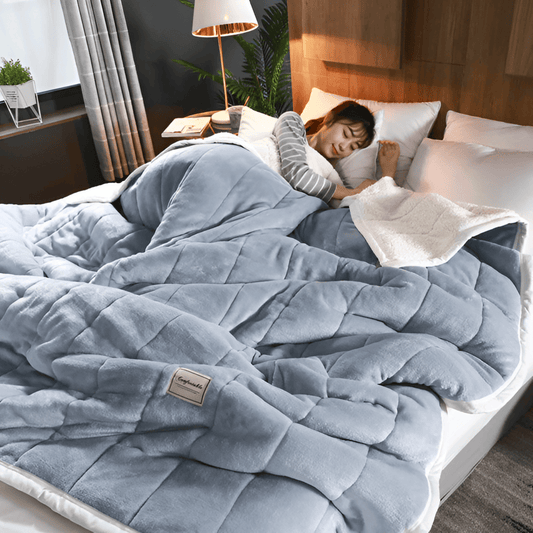 Kuschelige Sherpa-Fleece-Decke – Ultraweich, warm und luxuriöses Plaid für Bett und Sofa