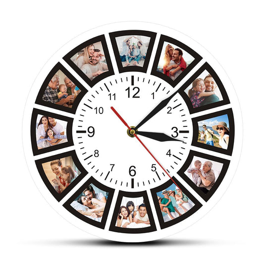 Camena - Einzigartige personalisierte Wanduhr mit Fotos für gemütliche Wohnkultur