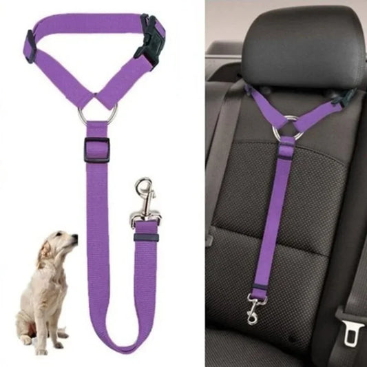 Verstellbarer Nylon-Hundegurt und Geschirr für sichere und komfortable Reisen