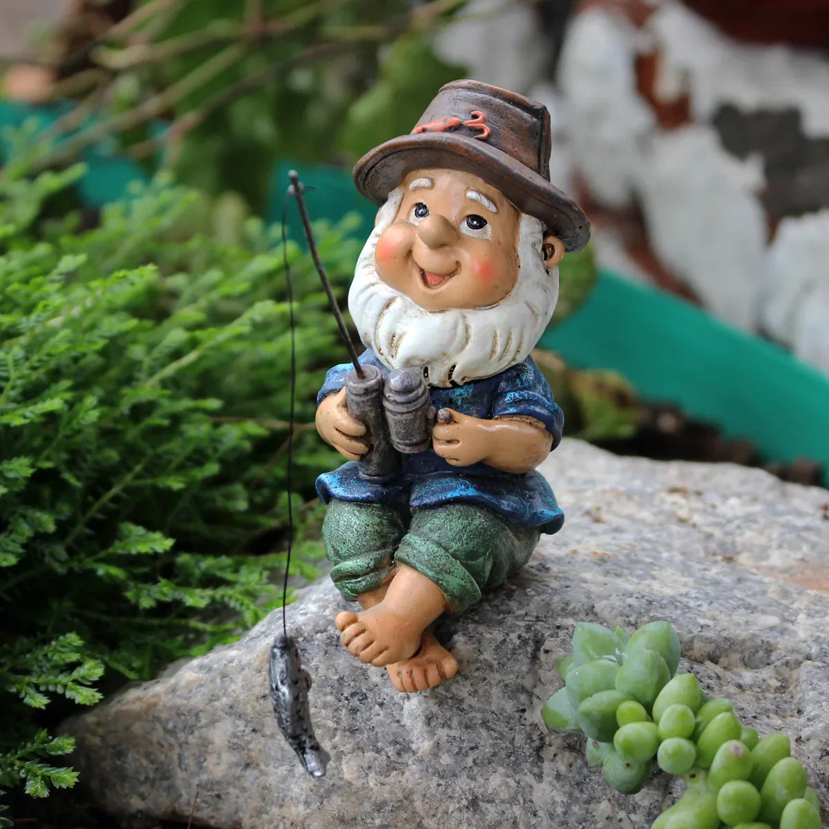 Thalia Verschwindender Gartenzwerg Harzfigur - Perfekt für Schreibtisch- und Tischdekoration